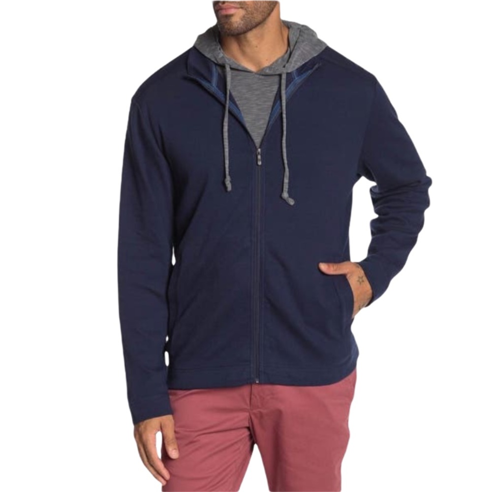 Tommy Bahama Ravello Jersey Zip Front Jacket Blue